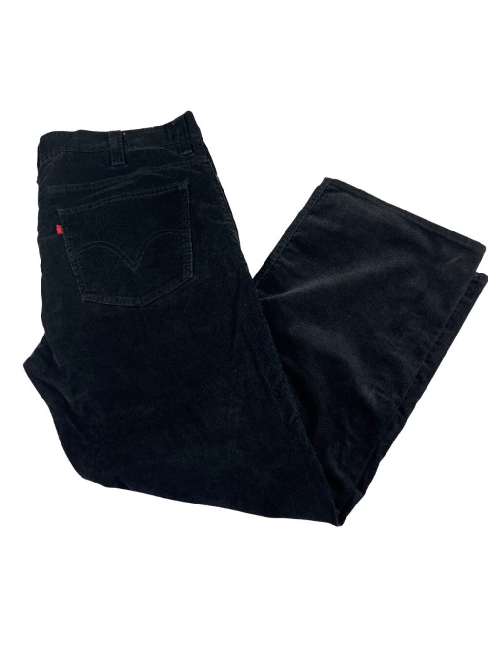 Vintage Y2K Levis Men 549 Low Loose Black Corduroy Pants Size 42x30 Baggy Skater